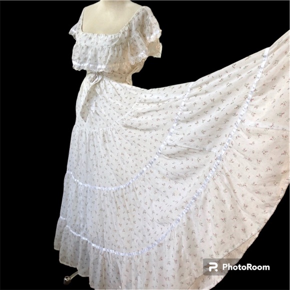 Gunne Sax Dresses & Skirts - Gunne Sax by Jessica Maxi Prairie Cottage-core Off-shoulder Dress